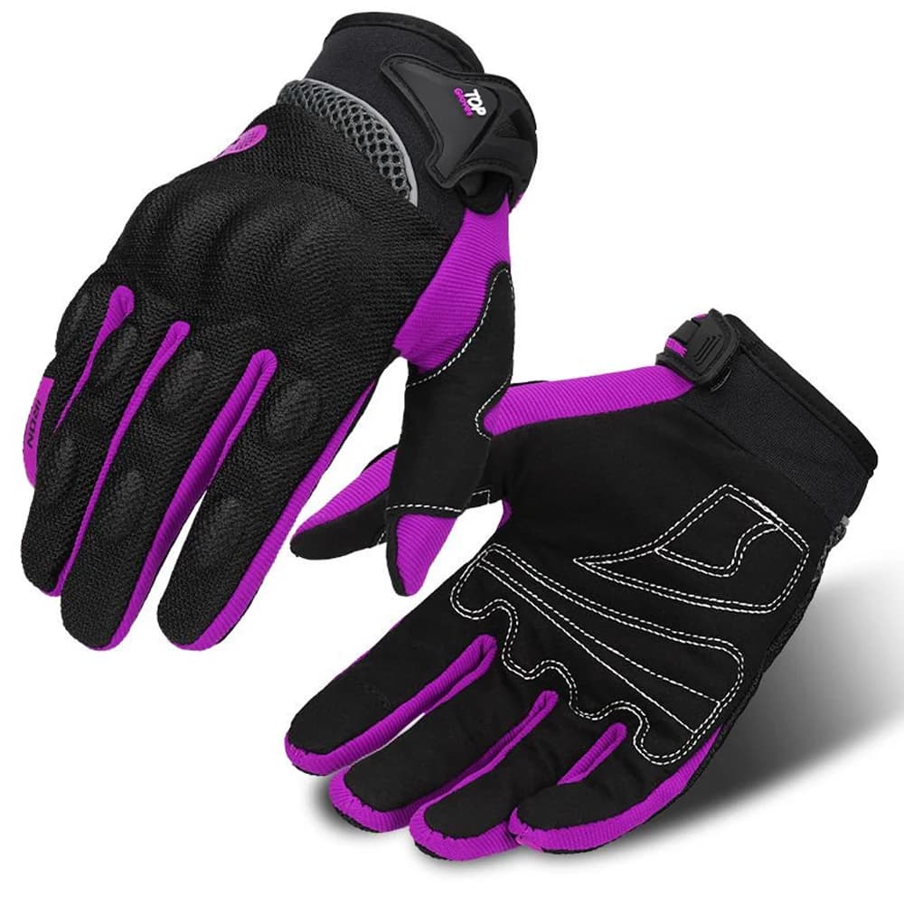 Guanti da moto Donna Motocross Guanti da corsa con dita intere Touch Screen Guanti da equitazione per moto Guanti antiscivolo per esterni Moto M-2XL