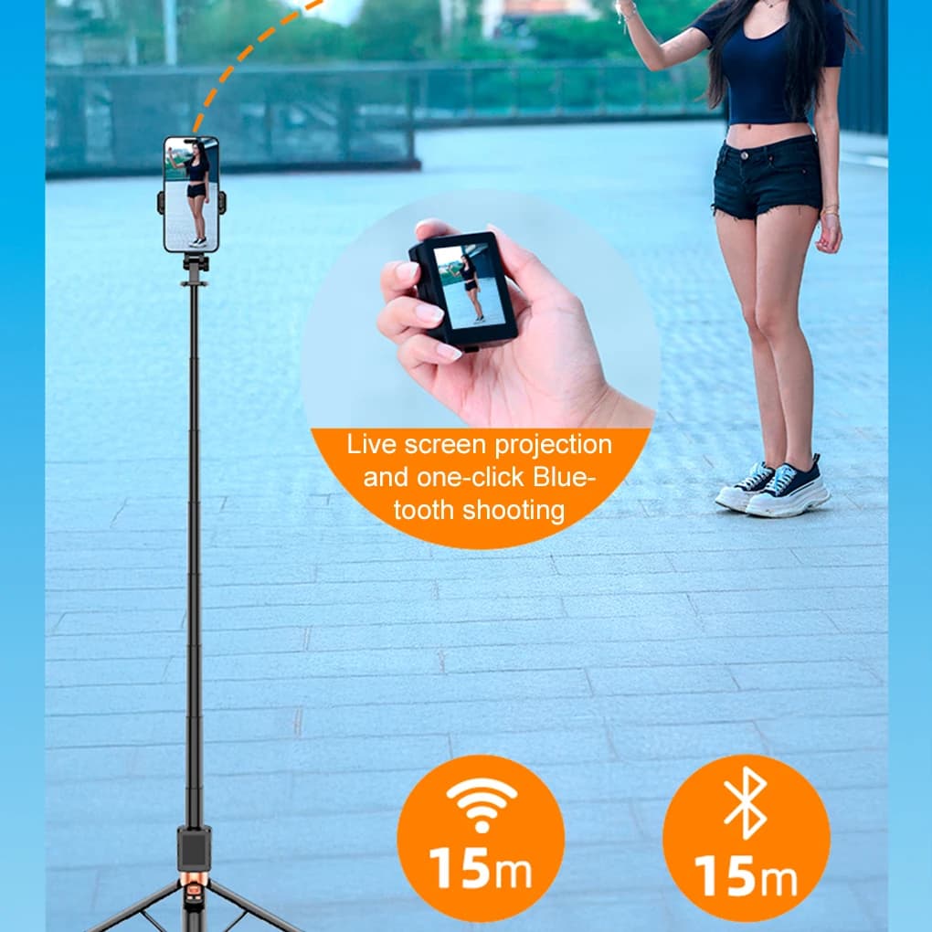 Display per selfie per smartphone Bluetooth senza fili per telefono Fotocamera posteriore Selfie Vlog Monitor live per telefoni iPhone Android