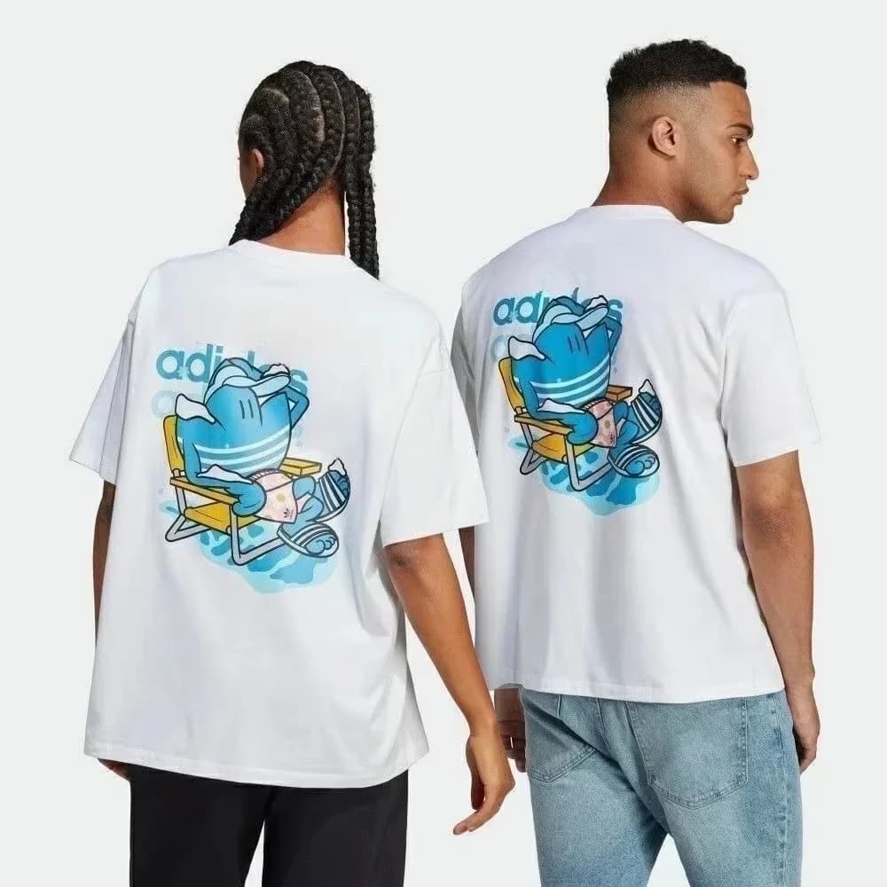 Nuove T-shirt a maniche corte 2026 adatte a tutta la famiglia, in puro cotone, per uomo e donna.
