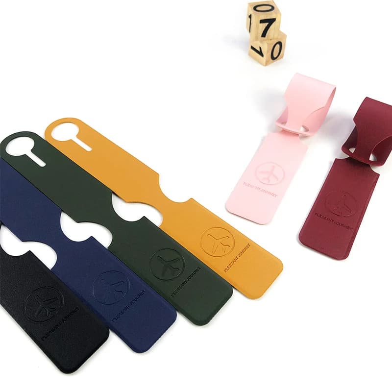 1PC PU Etichetta per bagagli in pelle Bagagli creativi Valigia Identificatore ID Addres Holder Etichette d'imbarco Etichetta portatile Accessori da viaggio