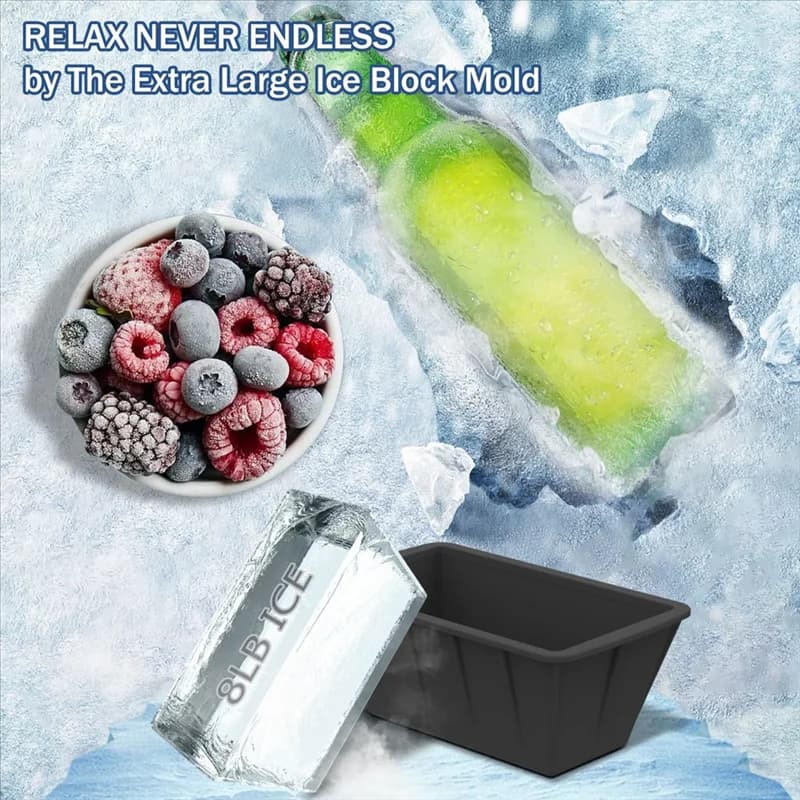 Stampi per cubetti di ghiaccio extra large Y50A Confezione da 4 stampi per blocchi di ghiaccio in silicone per vasca da ghiaccio, vassoi per cubetti di ghiaccio riutilizzabili per congelatore