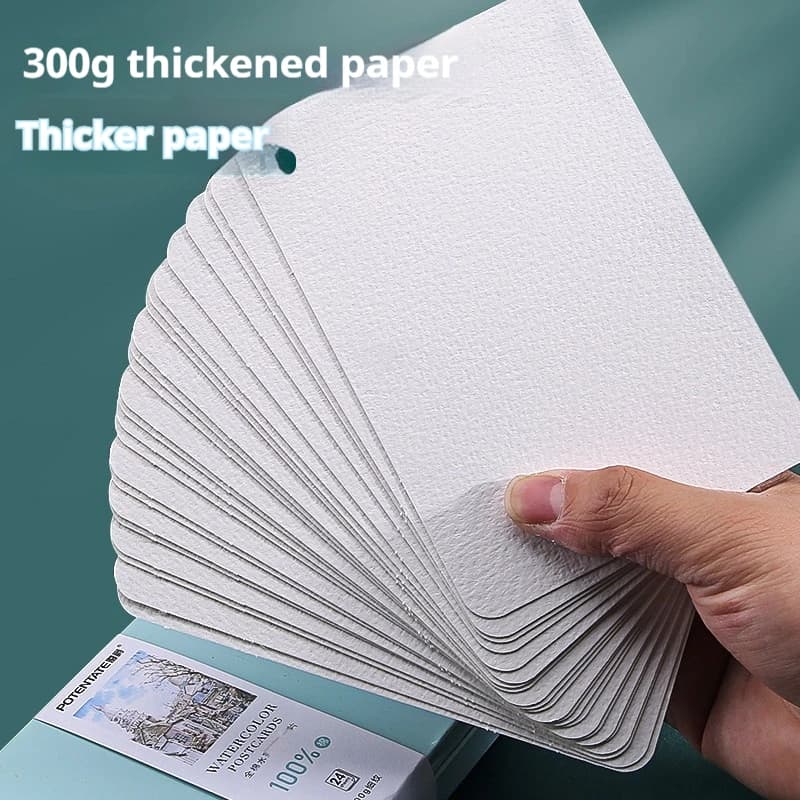 POTENTATE Cotton Watercolor Paper Postcard Artist Level Travel Sketching Portable Art Student Specific Drawing Book 300g