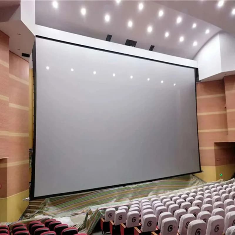 NUOVO schermo per proiettore trasparente acustico sonoro 3D Home Cinema Schermo trasparente in metallo con tessuto traforato per tessitura argento 3D