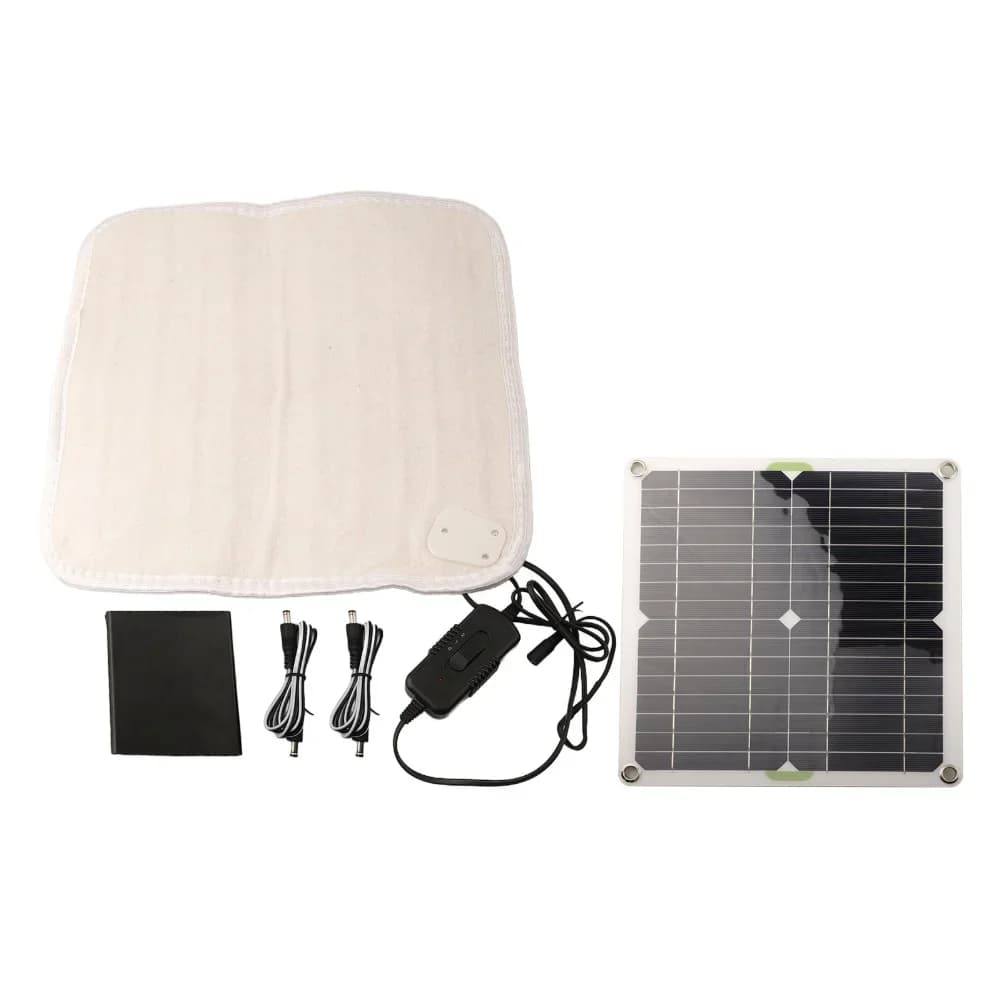 Tappetino riscaldante per animali domestici ad energia solare, coperta elettrica impermeabile con impostazioni di calore regolabili per esterni e comfort degli animali domestici