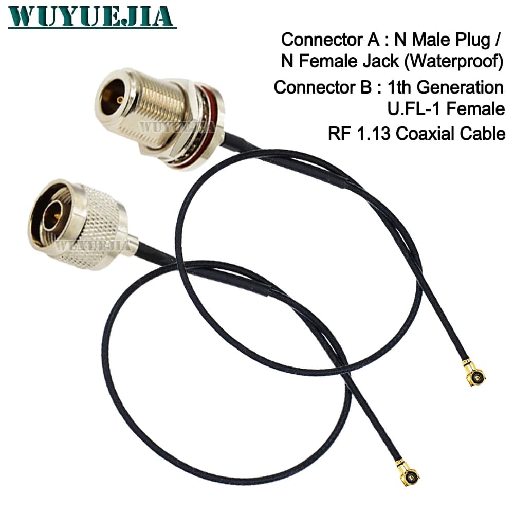 Da N a U.FL MHF-4 RF113 Pigtail Coassiale 4a generazione U.FL-4 Femmina a N Femmina Connettore Mini PCI WIFI WLAN Cavo di prolunga per antenna