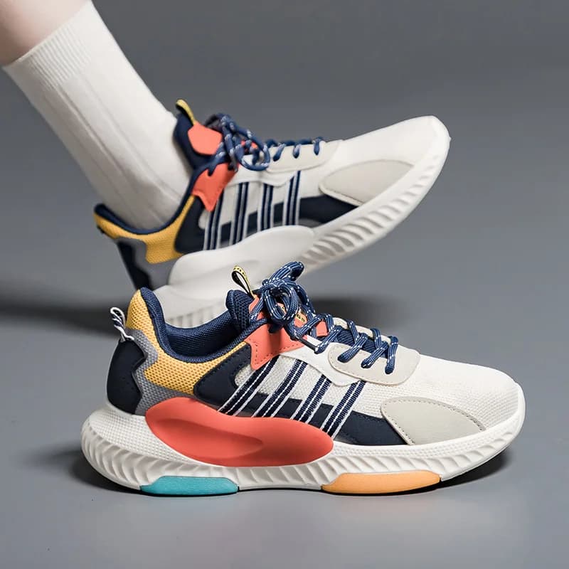 2026 Spring New Sport Shoes for Women Men Shoes Fashion Lace Up Retro Casual Sneakers Retro Couple Platform Mesh Running Shoes