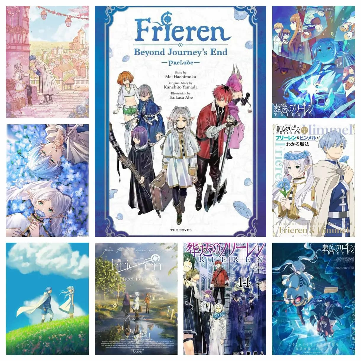 Frieren: Beyond Journey's End Kit per Diamond Painting 5D, Ricamo a Diamanti Fai da Te, Punto Croce, Arte Fatta a Mano, Regalo, Artigianato, Decorazione per la Casa