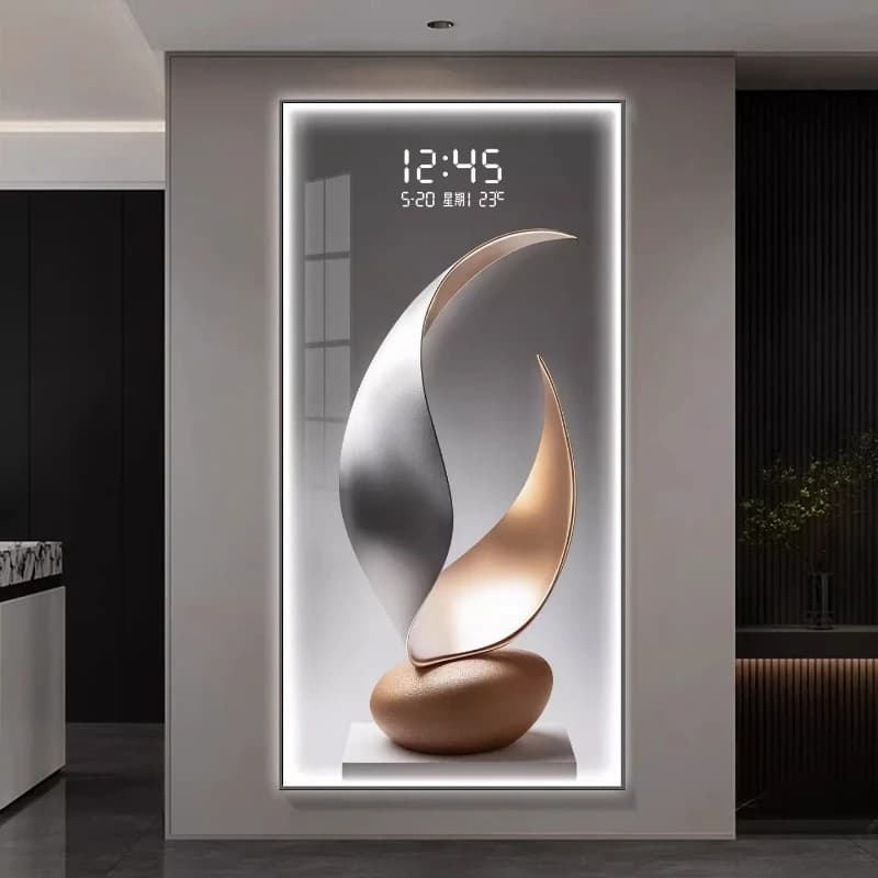 Vertical Security Wall Clock Girls Room Elegant Luxury Decoration Digital Clock Aesthetic Modern Orologi Da Parete Home Decor