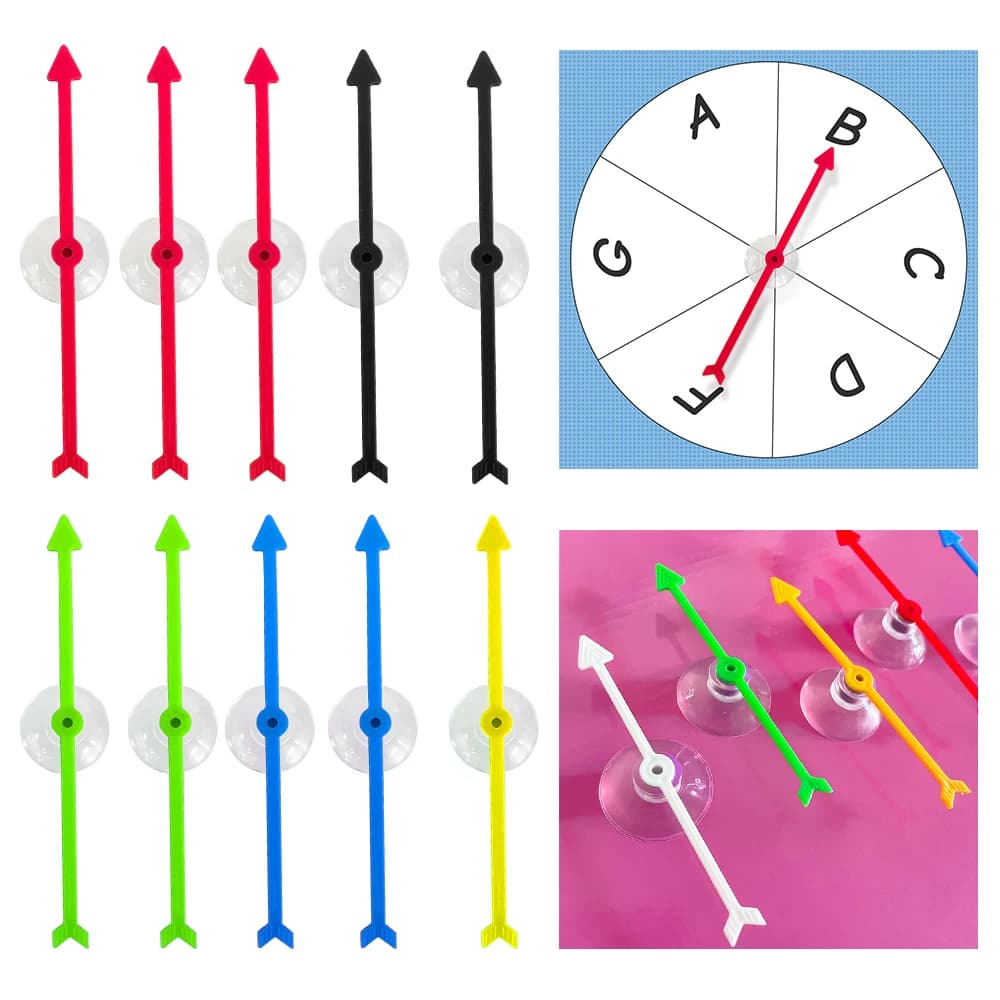 Spinner da gioco con freccia in plastica da 4 pollici, giocattoli con freccia da tavolo a ventosa per la festa in casa scolastica utilizzando il spinner da tavolo