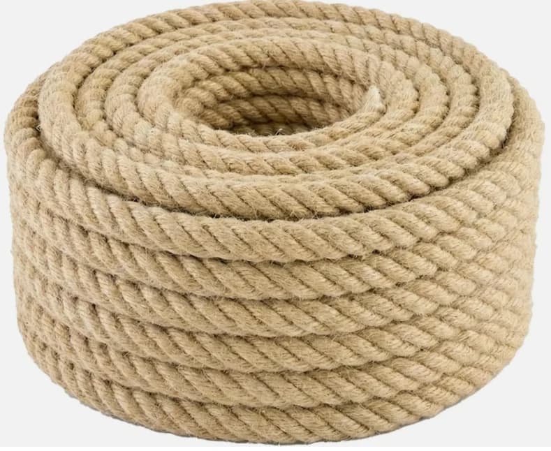 Natural Jute Rope 1-30mm, Twisted Manila Ropes Hemp Ropes for Cat Scratching Post, Camping, Crafts, Tug of War, Railings Decora