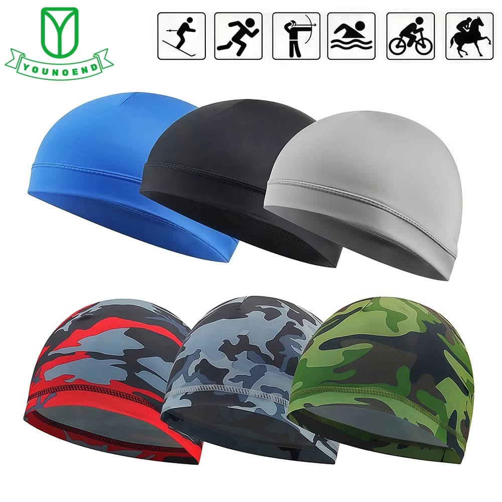 1Pcs Cooling Skull Caps Helmet Liner Sweat Wicking Cap Running Hats Cycling Motorcycle Skull Caps for Men Women