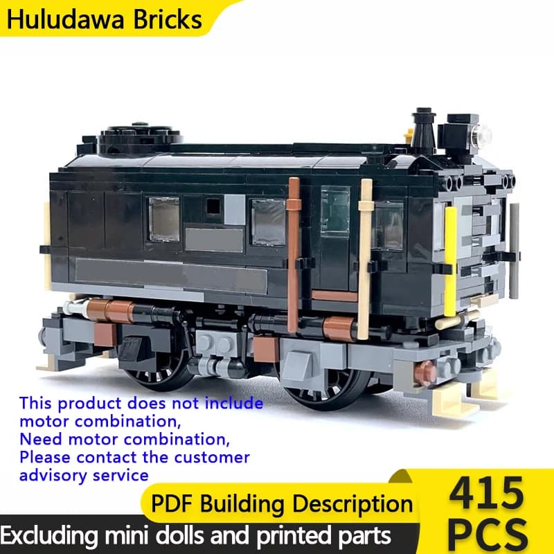 City Car Model MOC Building Bricks Type A6b Steam Locomotive Modular Technology Gifts Holiday Assemble Children Toys Suit