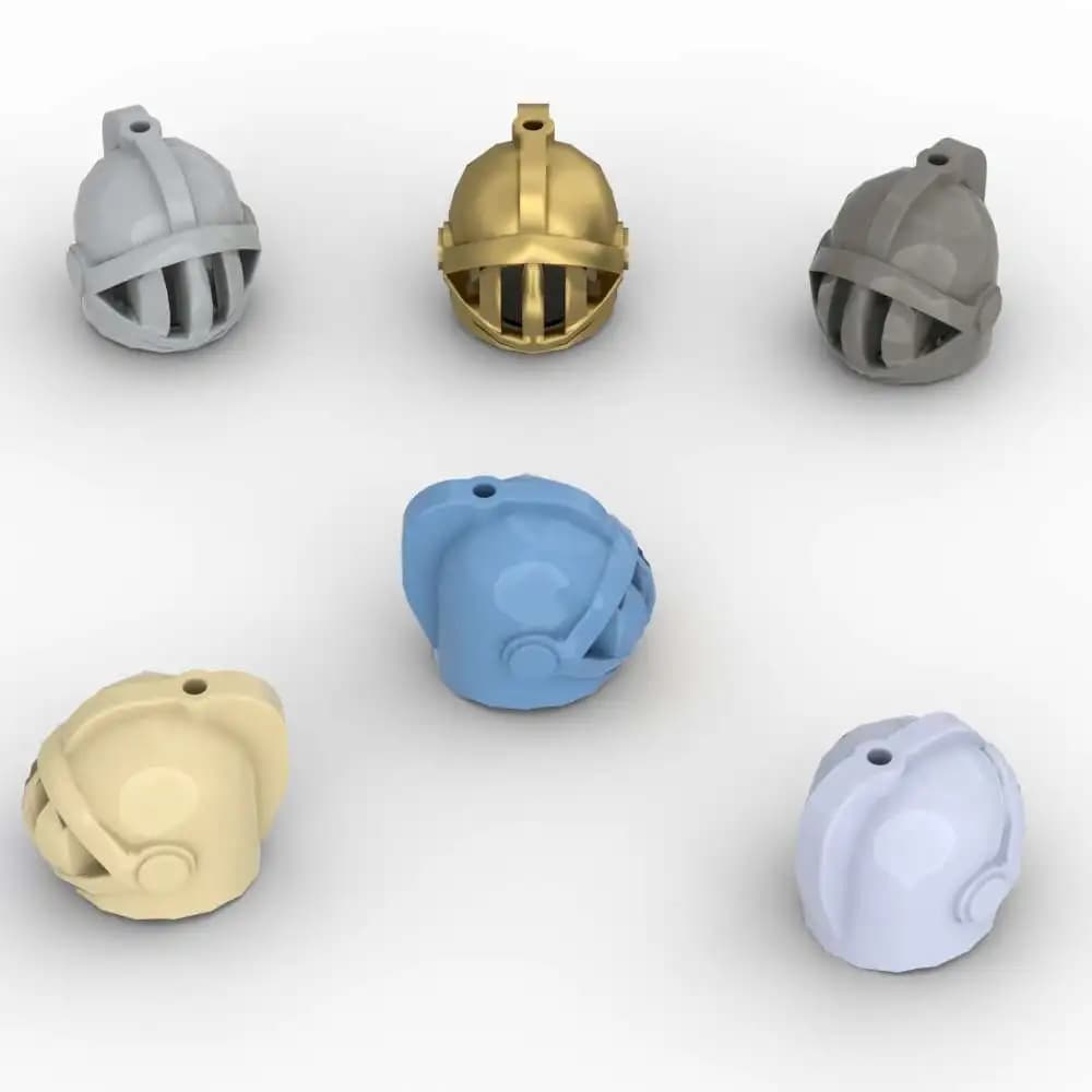 MOC 10PCS 4503 Helmet Castle 58958 Building Blocks Kit x167 Knight Hat Headgear Bricks Particle Toys Children Kid Birthday Gift