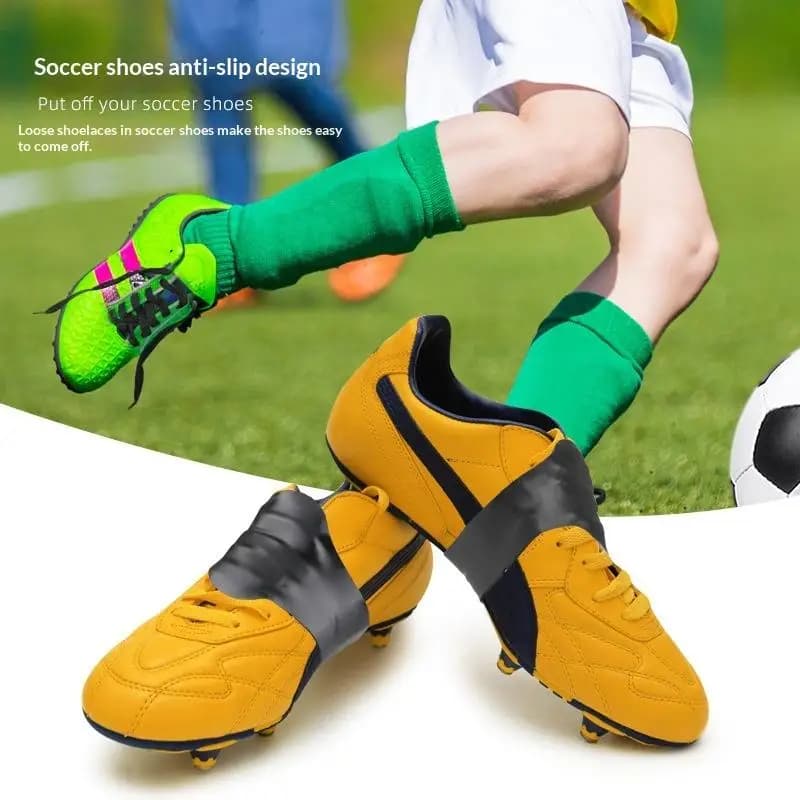 1 paio di copriscarpe in silicone antiscivolo per sport calcistici con protezioni per i piedi ad alta aderenza, fasce per lacci delle scarpe da calcio