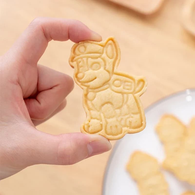 Cake Cookie Paw Patrol Cutter plastica fai da te 3D stampo da forno biscotti Cutter Set Cartoon Puppy Biscuit Baking Tool strumenti di decorazione