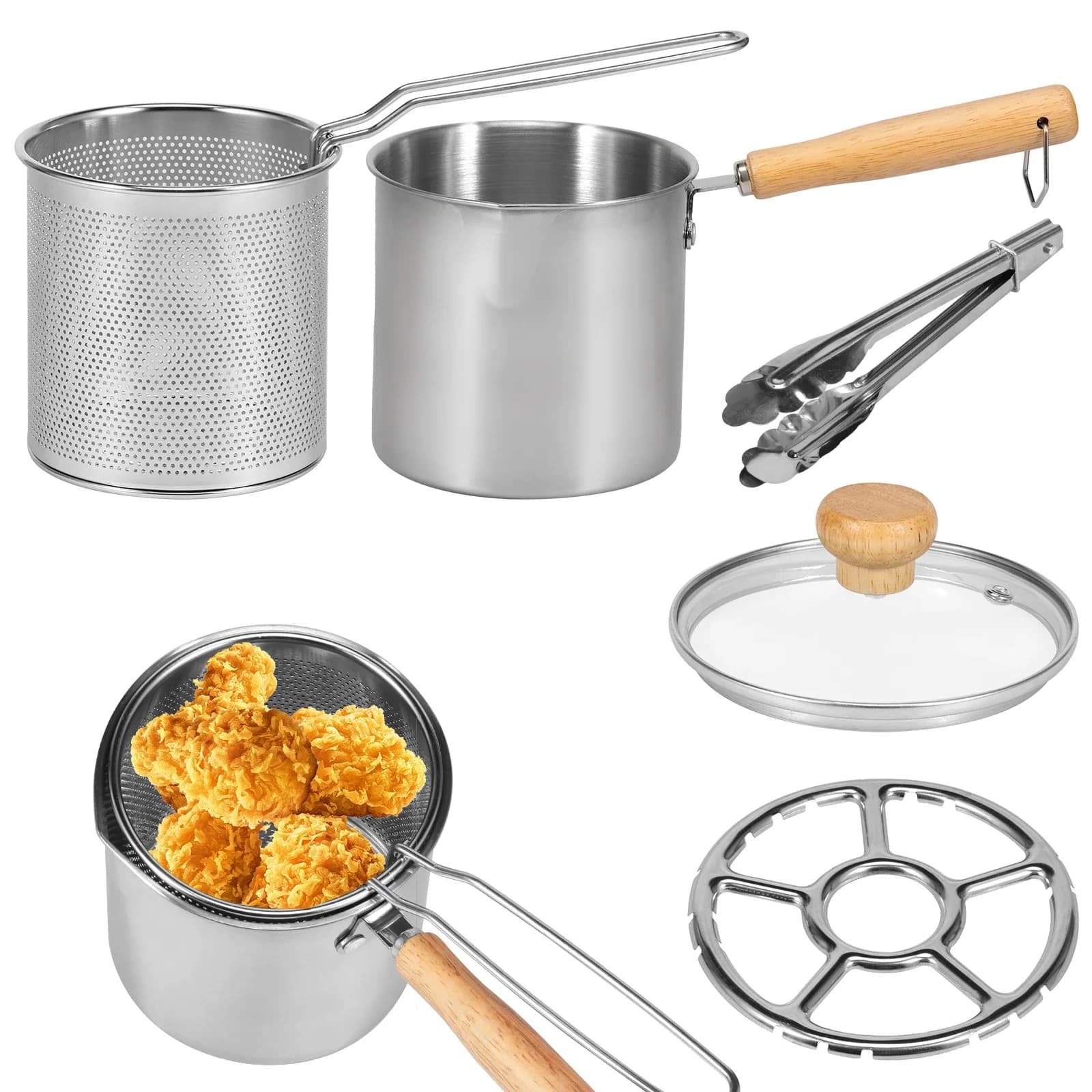 304 Stainless Steel Deep Oil Frying Machine Pen for Slitting Japanese Tempura Frying Machines for Frying Fish Shrimp Chicken