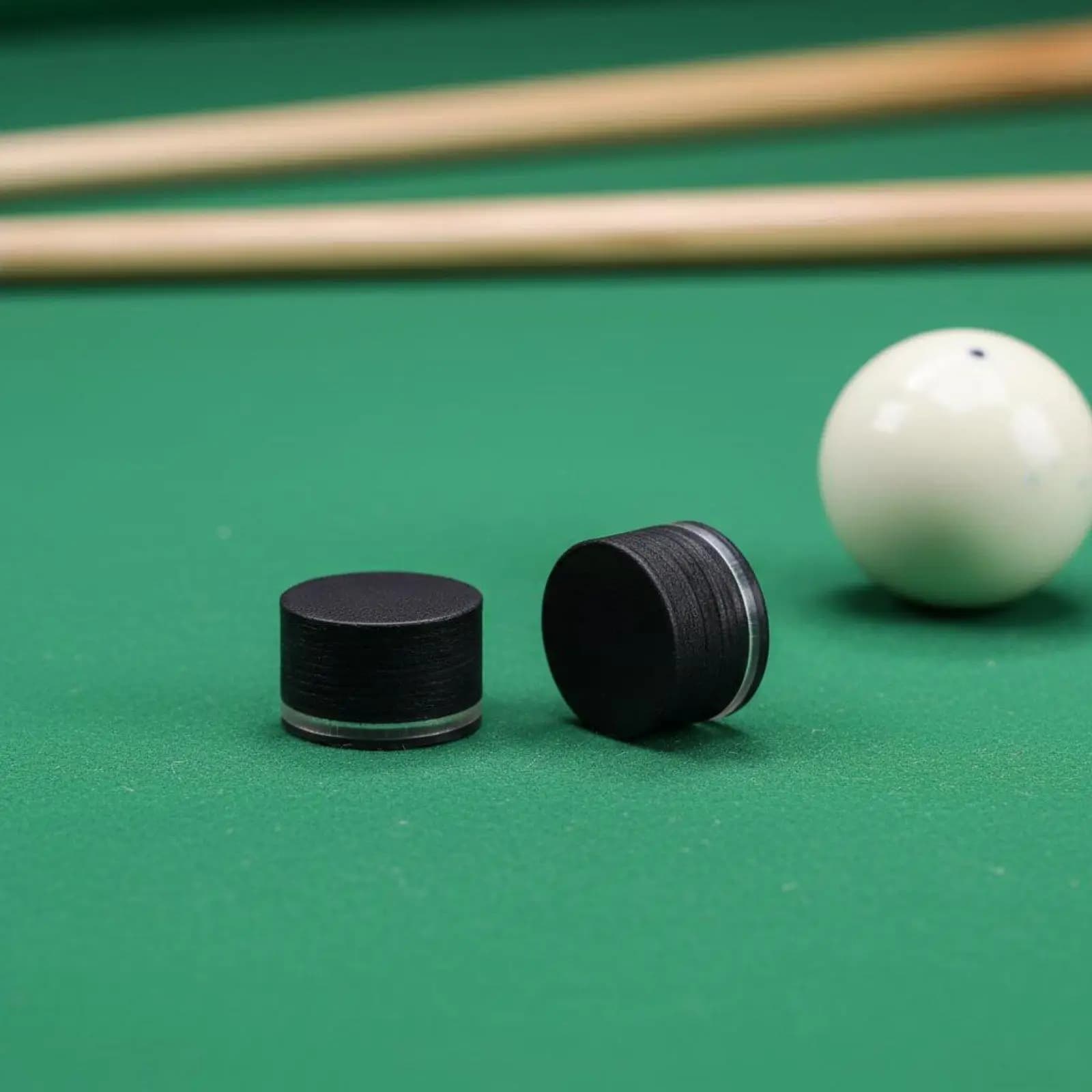 Professional 14mm Leather Cue Tip for Pool Billiard Stick Pad with Transparent Gasket Suitable for Billiards