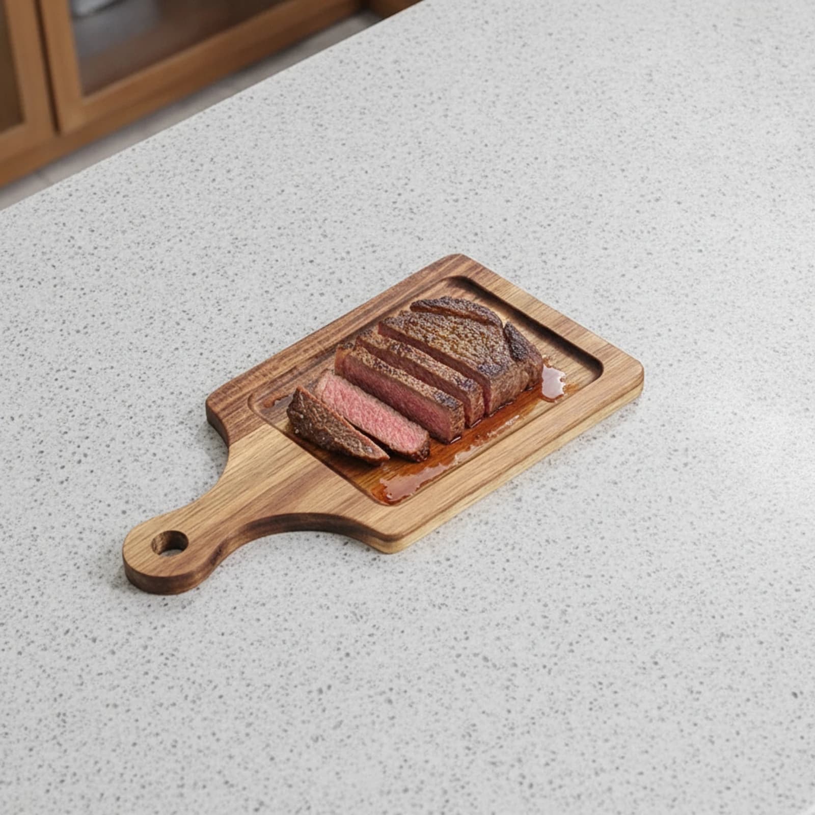 Serving Board with Handle Rectangular Serving Board with Groove Lightweight Compact for Hosts, Parties, Kitchen