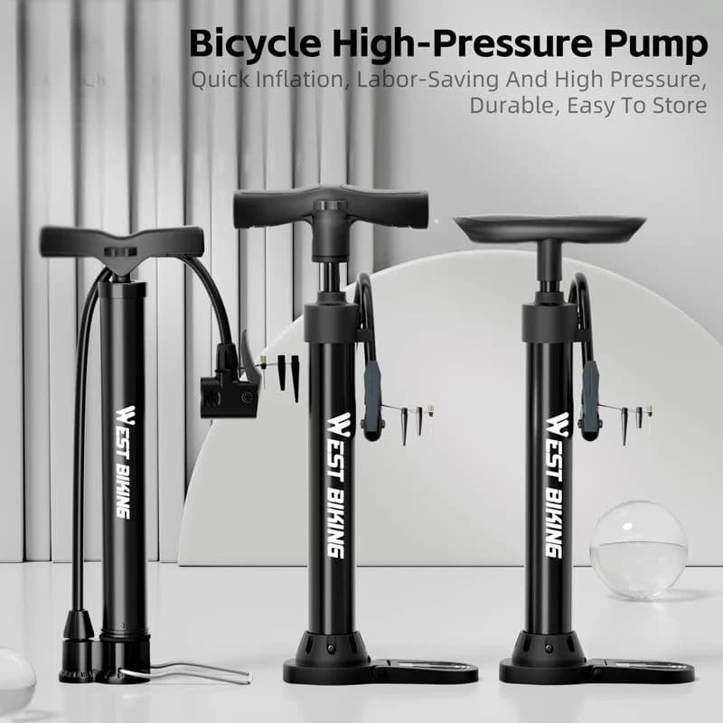 Pompa d'aria per bicicletta 120PSI Pompa da ciclismo ad alta pressione Pompa per pneumatici portatile MTB Gonfiatore per pneumatici per bici da strada Accessorio per ciclismo