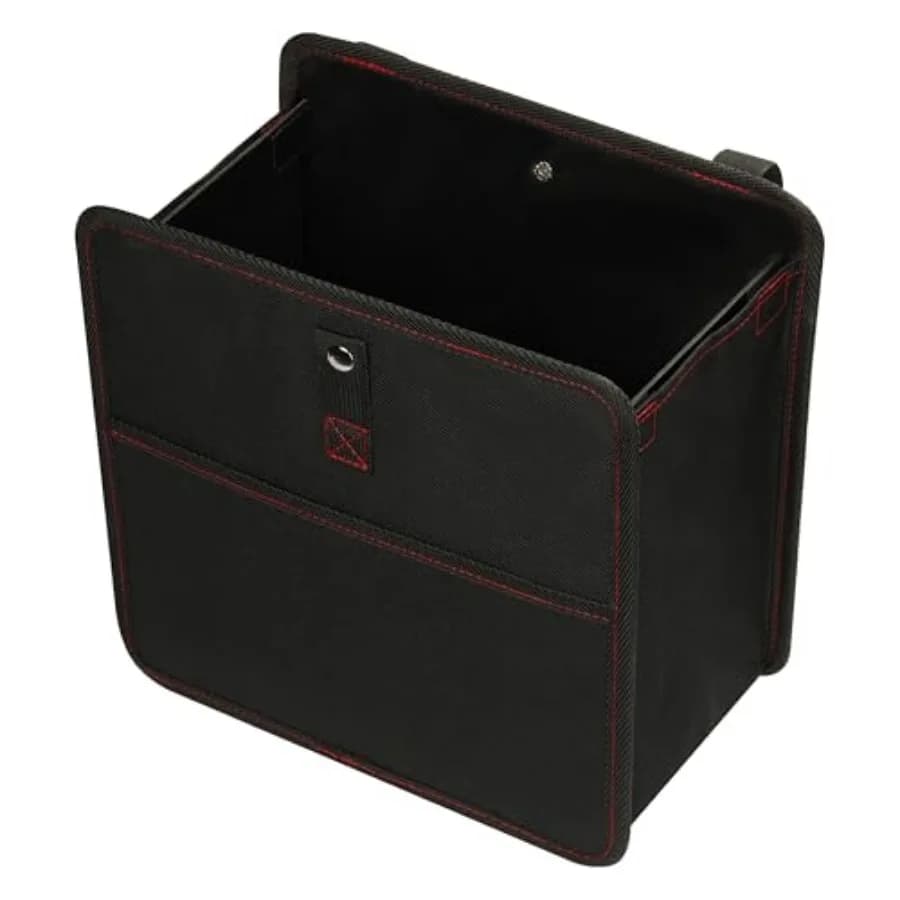 ​​ lon Car Trash Can, Leak-Proof Car Garbage Can with Storage Pockets, Collapsible, Portable and Waterproof
