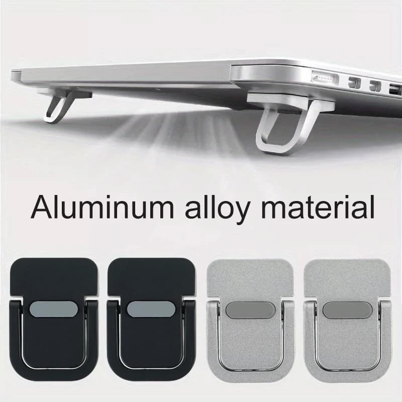 Supporto per laptop da 2 pezzi/set per supporto per tastiera del computer Riser Mini supporti per laptop portatili in alluminio per notebook