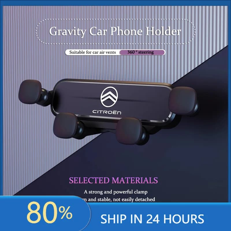 Car Stickers Gravity Car Phone Holder Air Vent Mount Cell Phone Holder For Citroen Celysee C6 C3 C5 C1 C2 C4 Aircross Picasso Ca