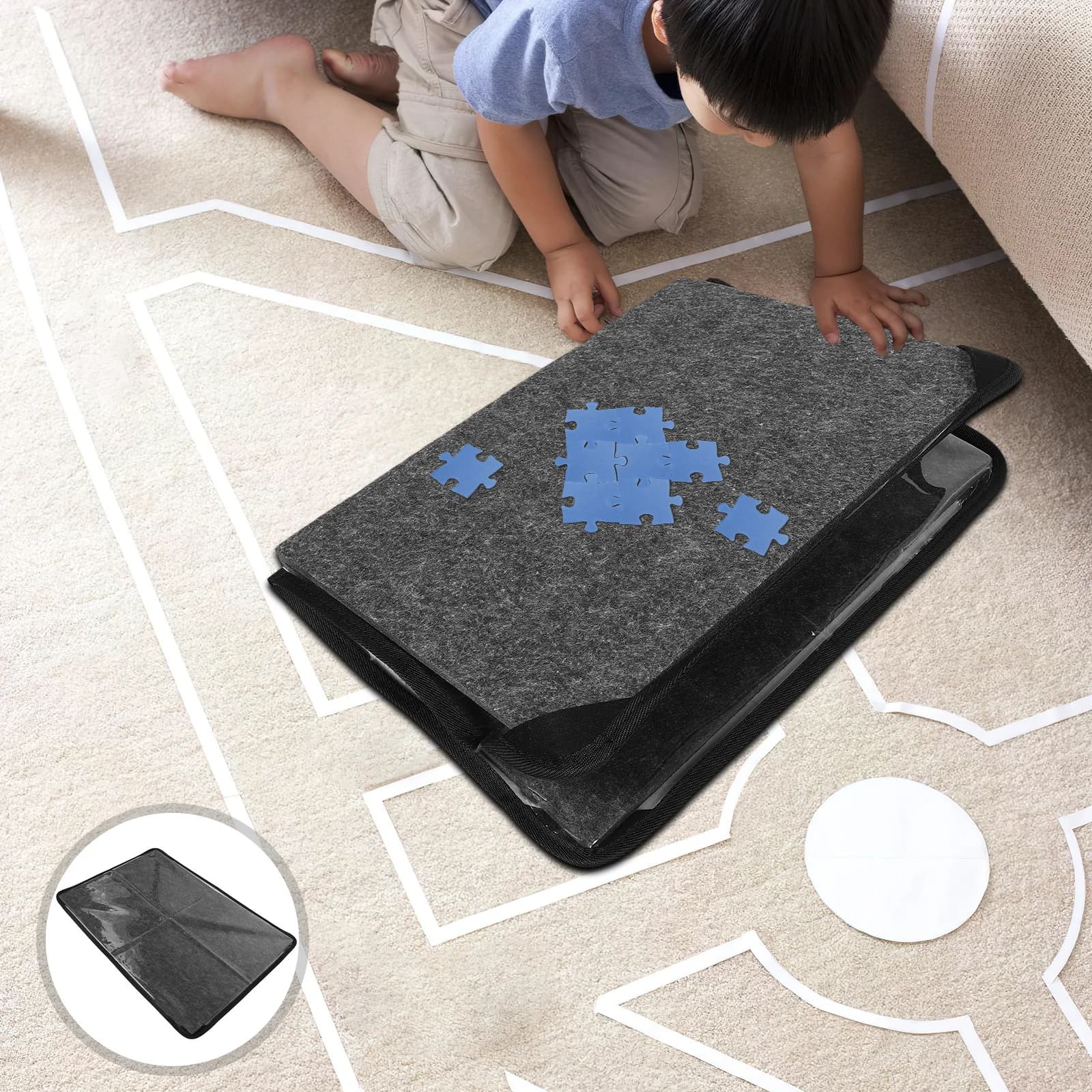 Sistema di Conservazione Multistrato per Puzzle da 5000 Pezzi, Mantiene Sicuro e Organizzato