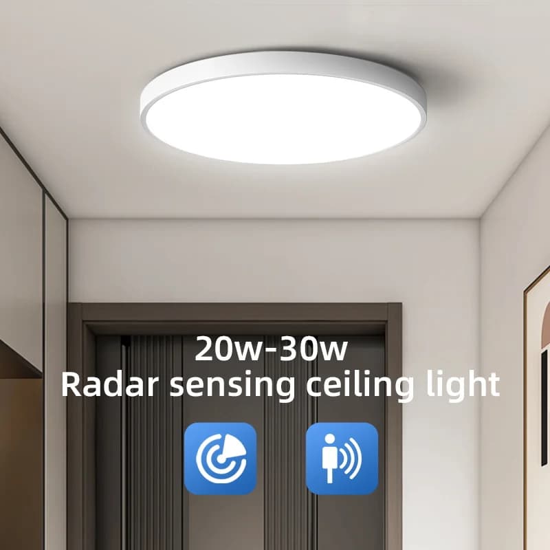 Radar Motion Sensor Led Ceiling Light Waterproof Lamp 220V 20W/30W Ceiling Lamp for Living Room Hallways Corridor Panel Light
