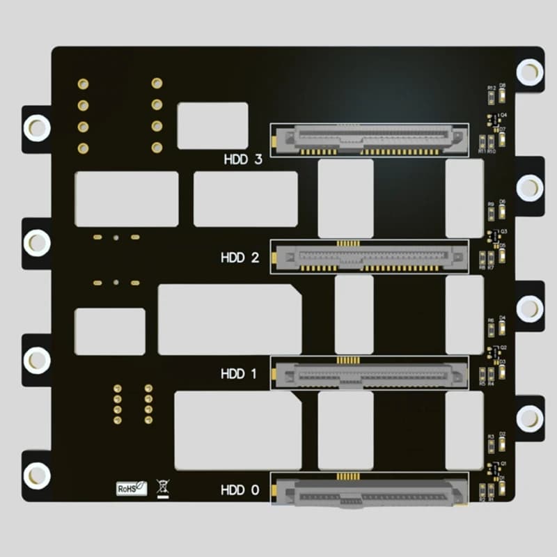 Super Sale SAS/ SATA Hard Disk Backplane SFF8643 to 4-Bay Hard Drive Backplane 6Gbps for Nas Storage Server HDD Adapter