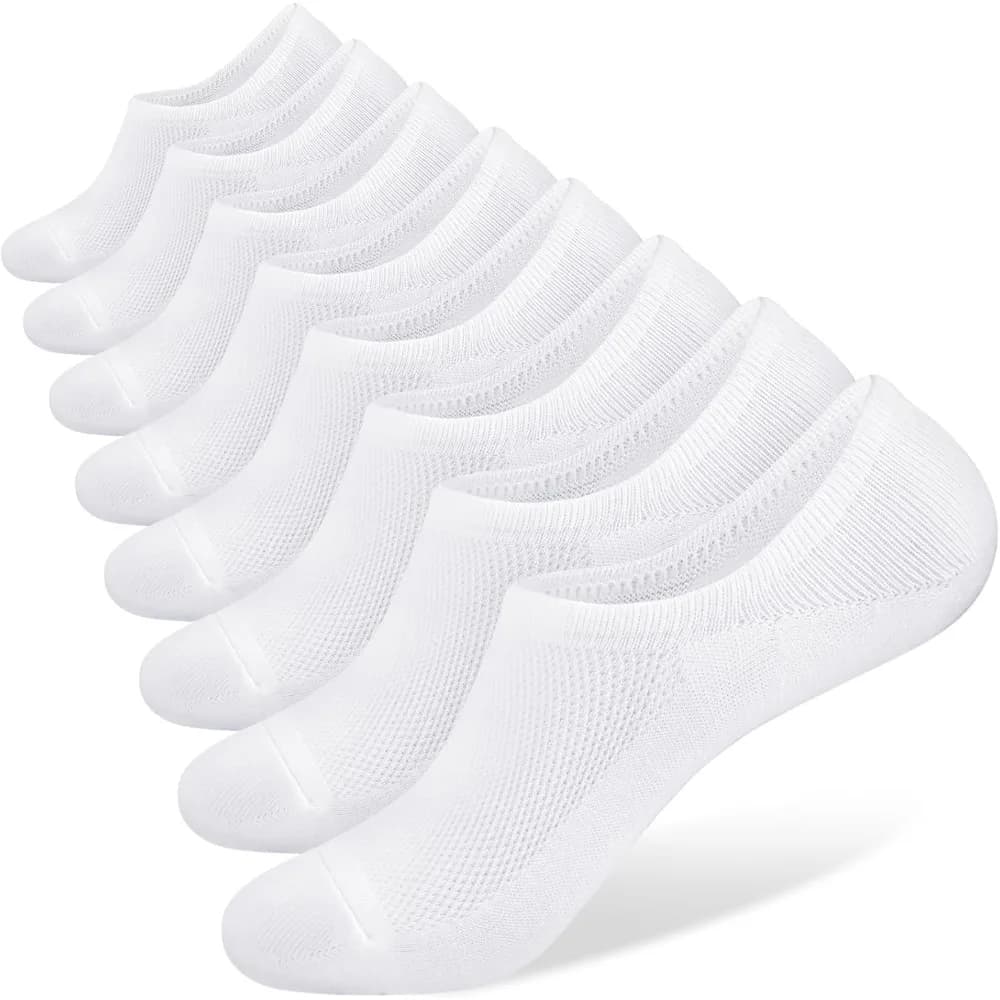 6/8 Paia di Calzini Invisibili da Uomo in Cotone, Antiscivolo, per Sneakers, Mocassini e Scarpe Basse, Traspiranti