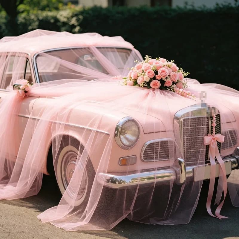 Light Pink Sheer Tulle Ceiling DrapeTransparent Mesh Swag Curtain for Wedding Engagement Birthday Party Stage Table Balloon Arch