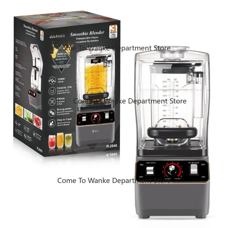 Frullatore Domestico Standard UE ad Alta Potenza 1200W con Pulsante per Frullati e Tritaghiaccio