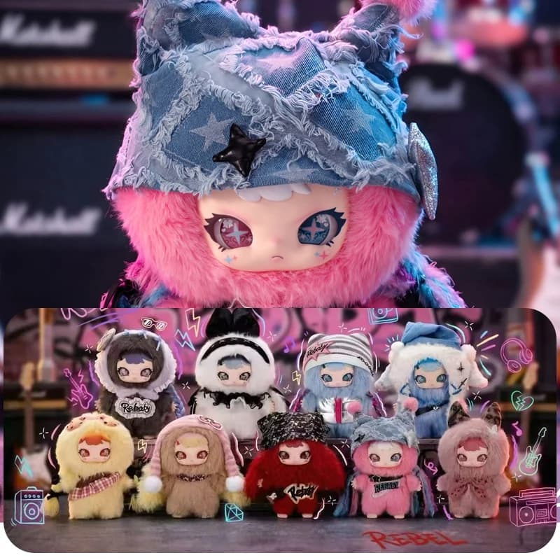 Rebaby Teenage Era 400% Series Blind Box - Bambola Misteriosa in Vinile e Peluche, Action Figure Anime, Ornamento da Scrivania, Regalo