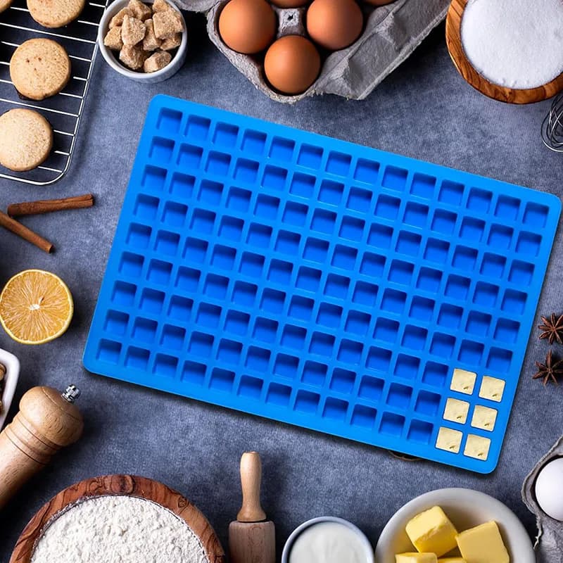 126 Cavity Square Chocolate Silicone Mold Caramel Candy Gummy Truffles Ganache Ice Cube Tray Wax Melt Kitchen Bakeware Tools