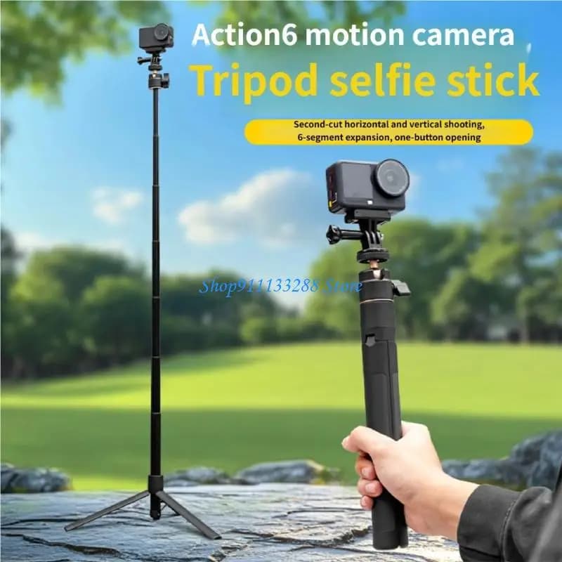 G88D Adjustable Length Tripod and Selfie Multifunctional for Action 6 Camera