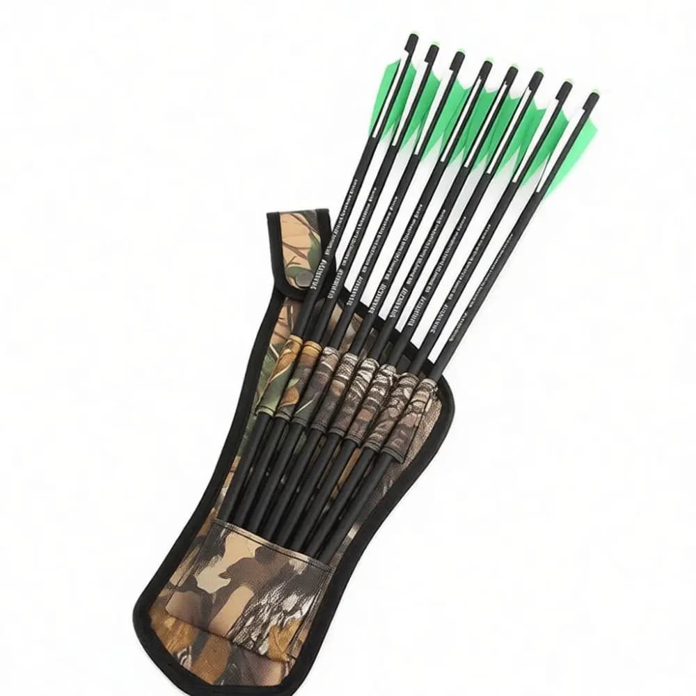 Archery Quiver Traditional Waist Hanging Bag PU Leather Hip Case For Hunting Target Shooting Tool