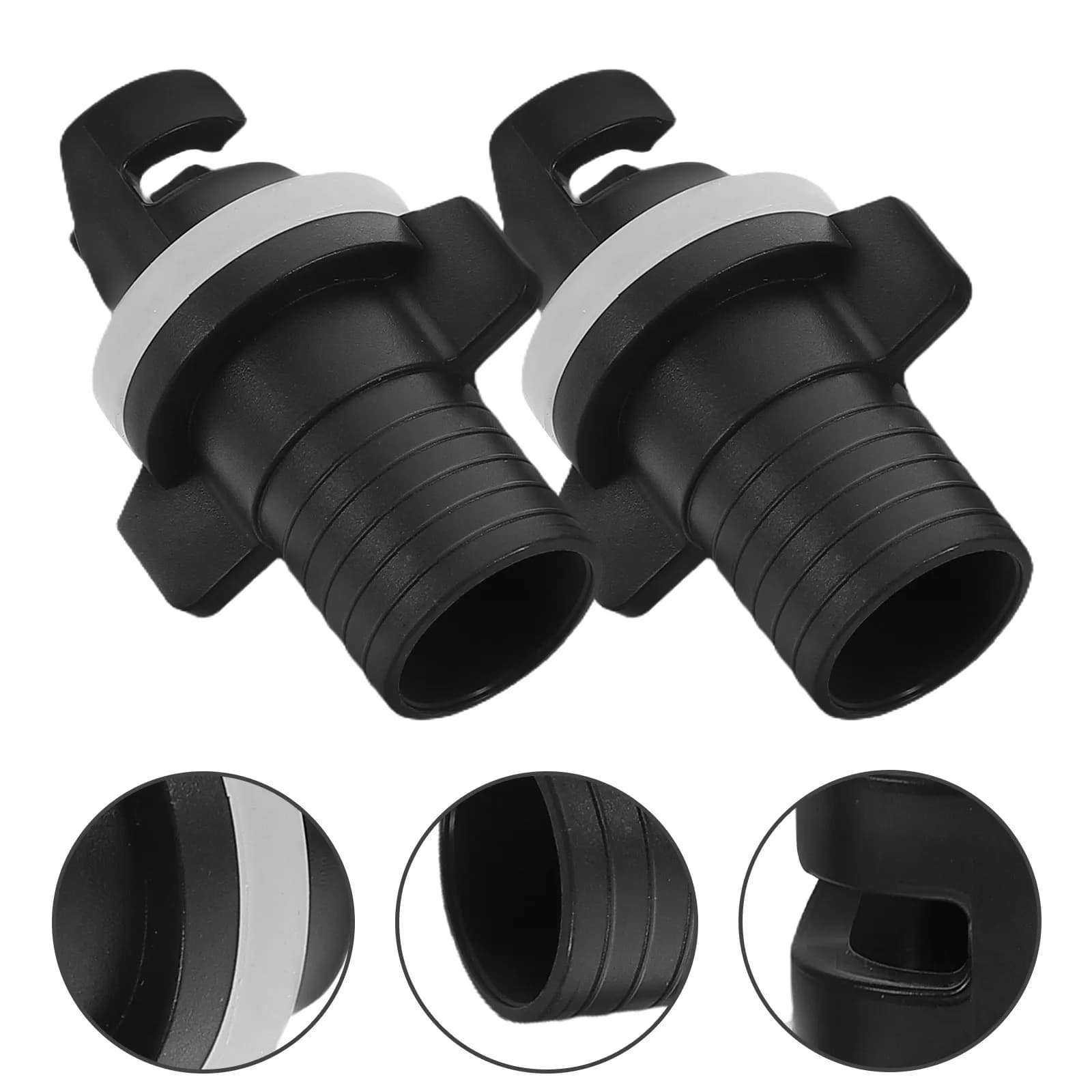 2 Pezzi Adattatore Valvola Aria per Gommone Kayak SUP Paddle Board Tavola da Surf Connettore Tubo Pompa Tappo Girevole Ricambio