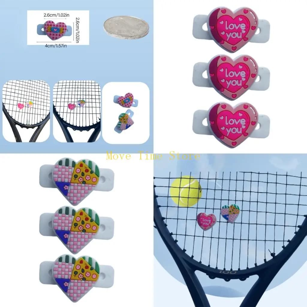 92ME Tennis Rackets Heart Silicones Dampener Professional Tennis Vibration Dampener