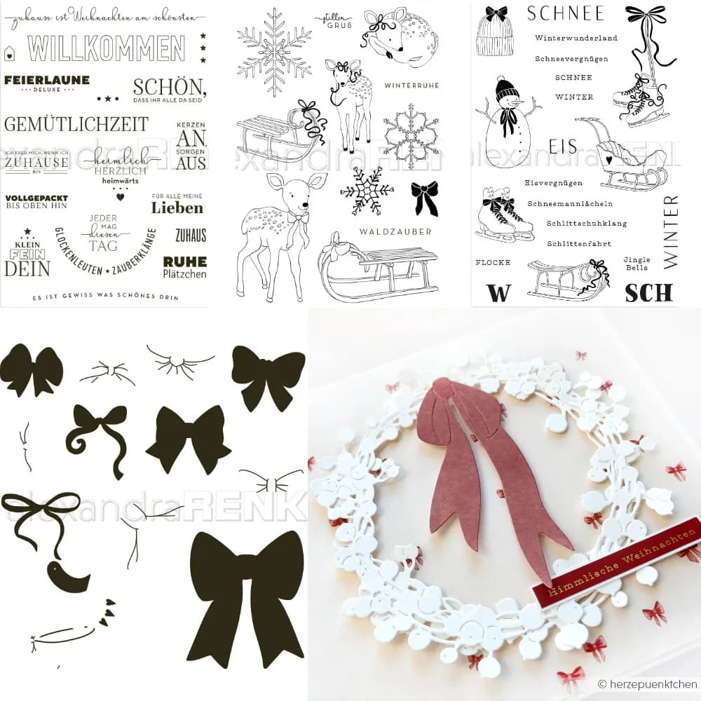 Sled and Deer for New November 2025 metal cut dice and clear stamps scrapbooking to make paper engraving frames card craft set