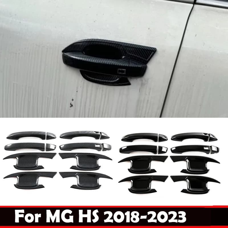 Copertura Decorativa per Maniglia Porta Auto in Fibra di Carbonio ABS per MG HS 2018-2023, Versioni LHD e RHD
