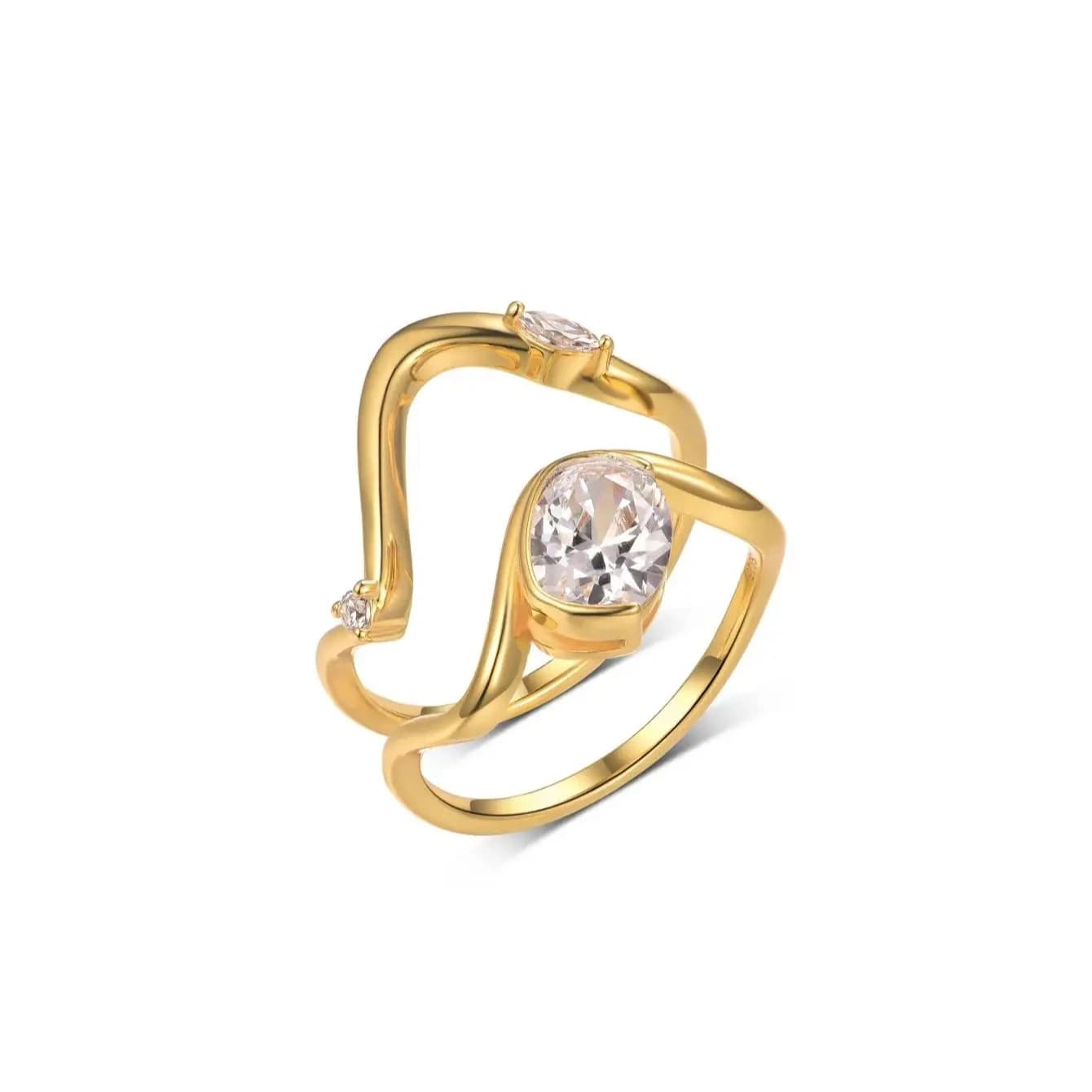 S925 Sterling Silver Grasso rettangolare 3CT Moissanite Anello Set Gioielleria raffinata Placcato in oro 18k Adatto per regali Regali di compleanno