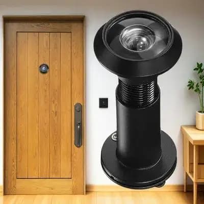 Spioncino per porta grandangolare Lente in vetro ottico trasparente da 220 gradi per porta d'ingresso Copertura per spioncino di sicurezza per hotel di casa, appartamento
