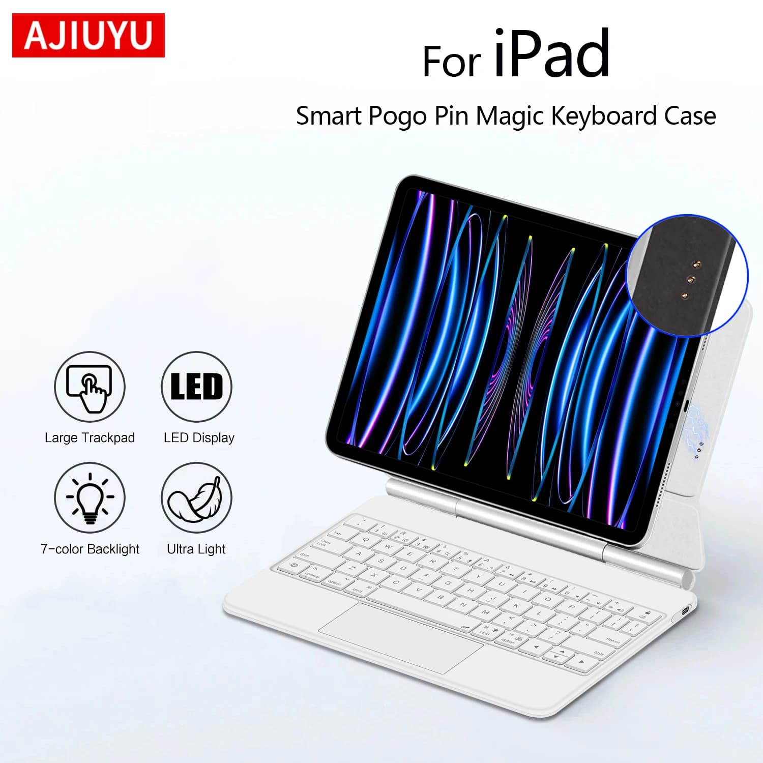Smart PIN Plug & Play Magic keyboard case for iPad Pro 11 Air 4/5/6 10.9 Air 11 "M3 M2 TrackPad multi-touch Intelligent reverse charging