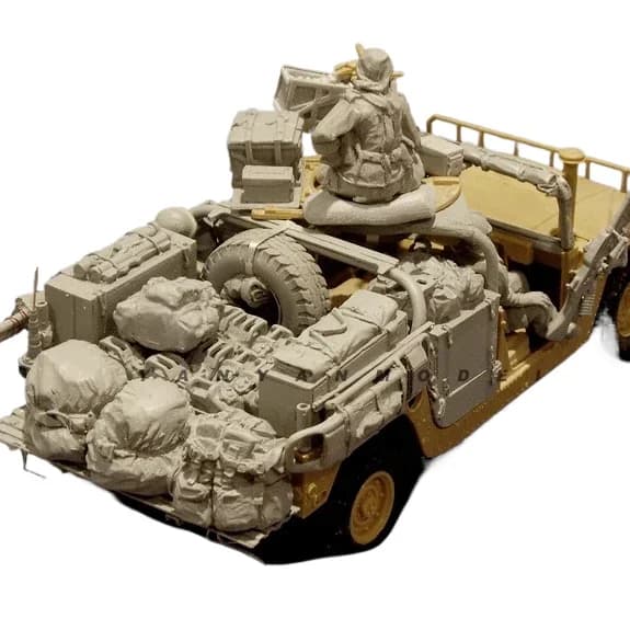 Kit modello soldato in resina 1/35 figura incolore e autoassemblata (2 soldati + pacchetto attrezzature) A-1356