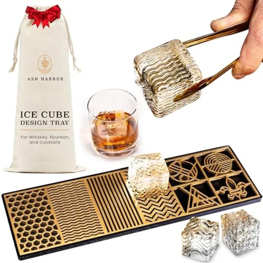 Stampo per Cubetti di Ghiaccio Trasparenti - Crea Stampi Moderni per Ghiaccio in 5 Secondi per Bourbon e Cocktail - Stampo per Whisky