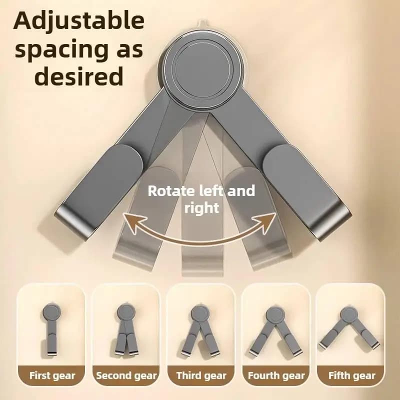 Organizzatore da Cucina Multifunzionale con Ventosa Girevole Senza Foratura - Porta Coperchi Pentole da Parete con Ganci