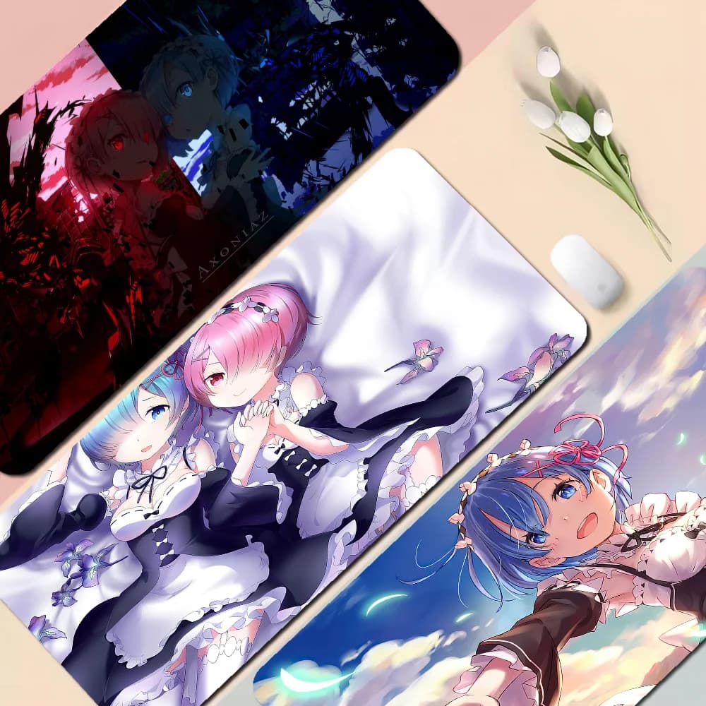 Amine Cartoon R-ReZero Mousepad Boy Pad Gomma naturale Gaming Mousepad Dimensioni tappetino da scrivania per giochi World Of Tanks CS GO Zelda
