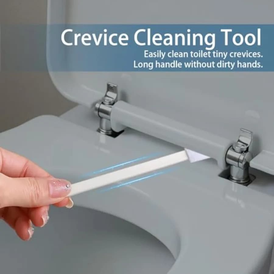 Disposable crevice cleaning brush set, 20 pcs, plastic, white, for household deep cleaning of toilet bowl corners, keyboard gap