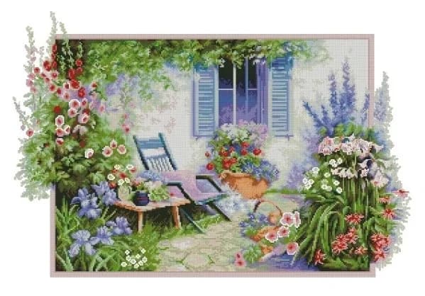 Giardino di fiori Kit da cucito floreale 18CT 16CT 14CT Kit punto croce non stampato Ricamo artistico Ricamo fatto a mano fai da te Decorazioni per la casa