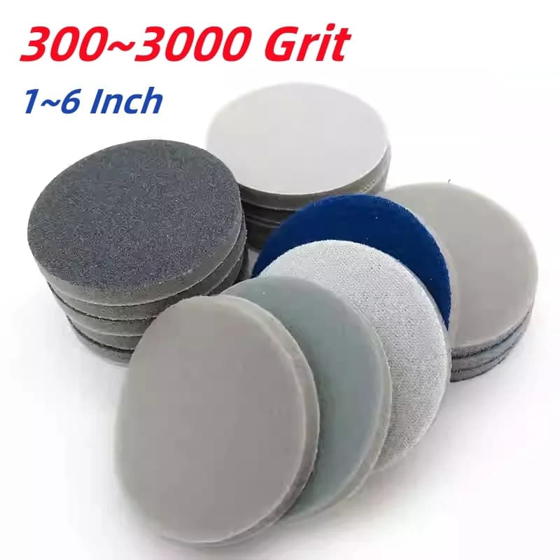 300~3000 Grit Round Sponge Sanding Disc Sandpaper For Car Polishing Grinding 1/1.2/2/3/4/5/6 Inch